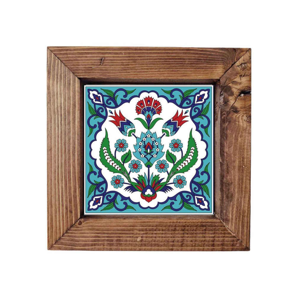 Decorative Persian Framed Ceramic Tile – Fakher