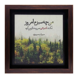 Decorative Persian Framed Ceramic Tile – Sabz