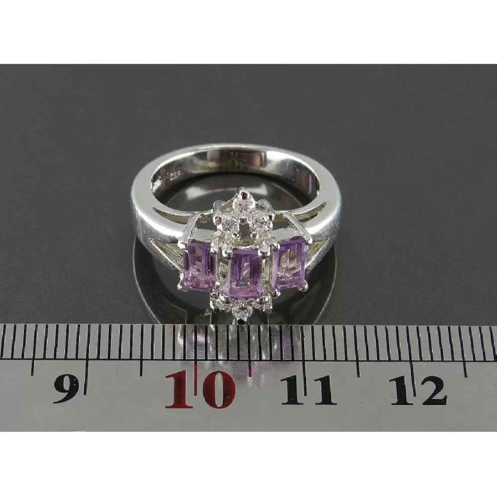 Purple Amethyst Silver Ring For Women Maleka