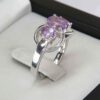 Purple Amethyst Silver Ring For Women Banafshe