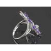 Purple Amethyst Silver Ring For Women Butterfly