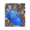 Women's Blue Baseball Cap with Embroidered Detail – Model Sara