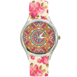 Women’s Floral Liberty Boho Fabric Tie Scarf Watch – Mahla
