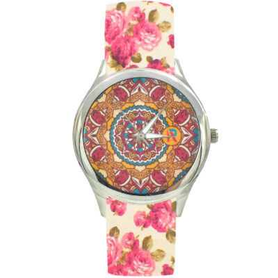 Women’s Floral Liberty Boho Fabric Tie Scarf Watch – Mahla