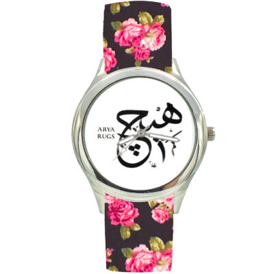 Women’s Floral Bohemian Fabric Tie Scarf Watch – Persian Calligraphy Hich