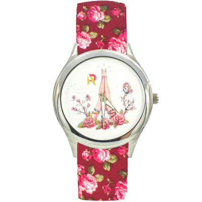Women’s Floral Liberty Boho Fabric Tie Scarf Watch – Yadegar