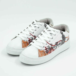 Graffiti Print Sneakers – Women’s Chic Casual Shoes Model Adams
