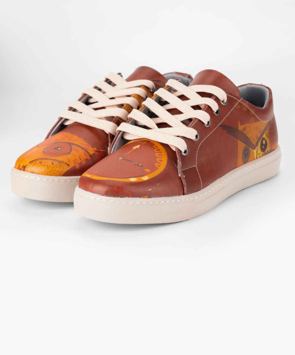 Graffiti Print Sneakers – Women’s Chic Casual Shoes Model Owl