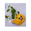 Yellow Embroidered Cap for Women - Model Elmira