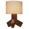 Handcrafted Minimalist Tripod Wooden Table Lamp