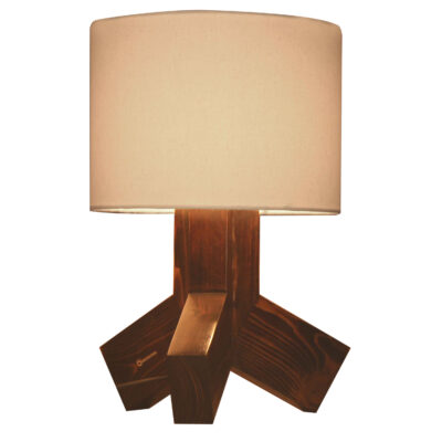 Handcrafted Minimalist Tripod Wooden Table Lamp