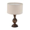 Handcrafted Minimalist Urn-Shaped Wooden Table Lamp