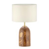 Handcrafted Minimalist Urn-Shaped Wooden Table Lamp