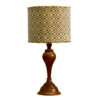 Handcrafted Classic Urn-Shaped Wooden Table Lamp