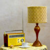 Handcrafted Classic Urn-Shaped Wooden Table Lamp