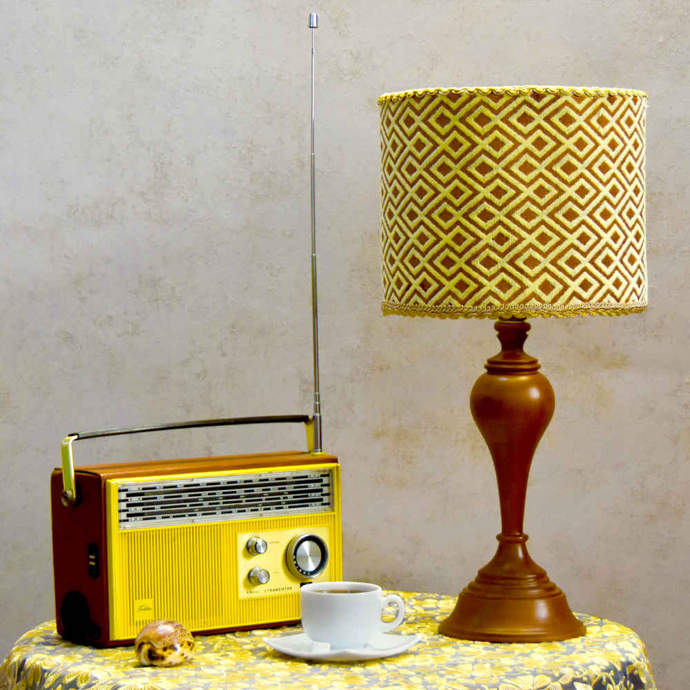 Handcrafted Classic Urn-Shaped Wooden Table Lamp