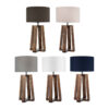 Handcrafted Minimalist Tripod Wooden Table Lamp