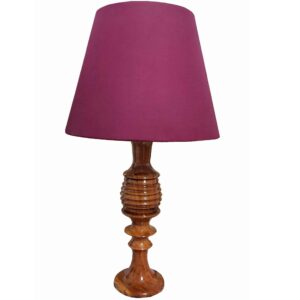 Accent Wooden Table Lamp Handcrafted Zereshki
