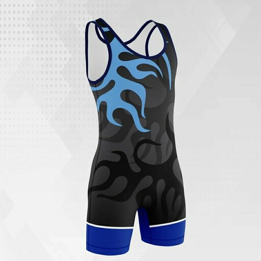 Men’s Sleeveless Wrestling Singlet Model Fire