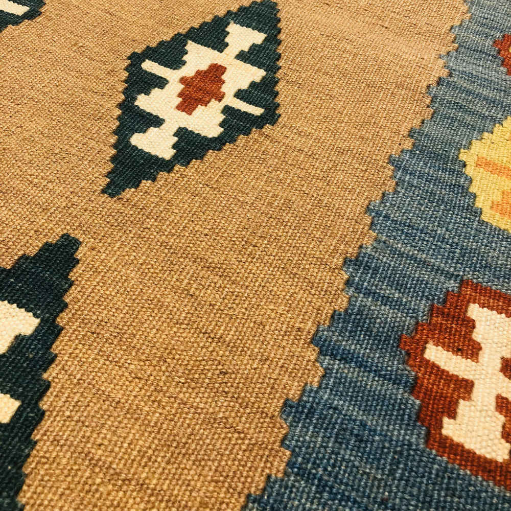 Firuzabad Royan Geometric Kilim Rug – Authentic Handwoven Persian Wool
