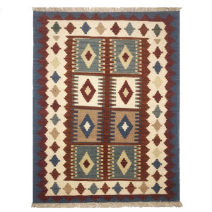 Firuzabad Alvan Geometric Kilim Rug – Authentic Handwoven Persian Wool