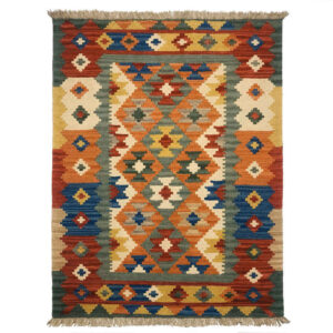 Firuzabad Elyas Geometric Kilim Rug – Authentic Handwoven Persian Wool