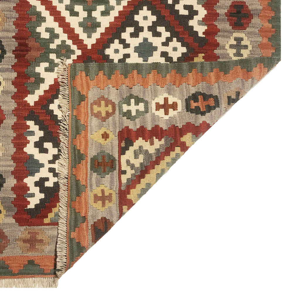Firuzabad Hanan Geometric Kilim Rug – Authentic Handwoven Persian Wool