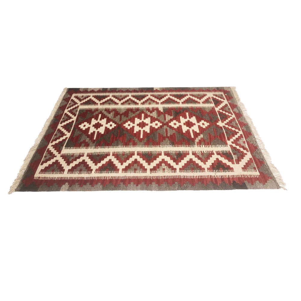 Firuzabad Hordis Geometric Kilim Rug – Authentic Handwoven Persian Wool