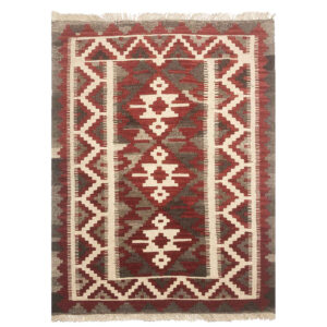 Firuzabad Hordis Geometric Kilim Rug – Authentic Handwoven Persian Wool