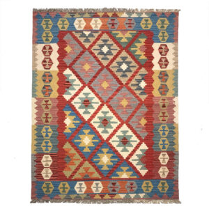 Firuzabad Karin Geometric Kilim Rug – Authentic Handwoven Persian Wool