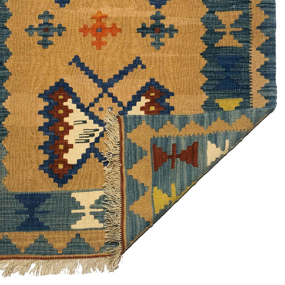 Firuzabad Parvane Geometric Kilim Rug – Authentic Handwoven Persian Wool