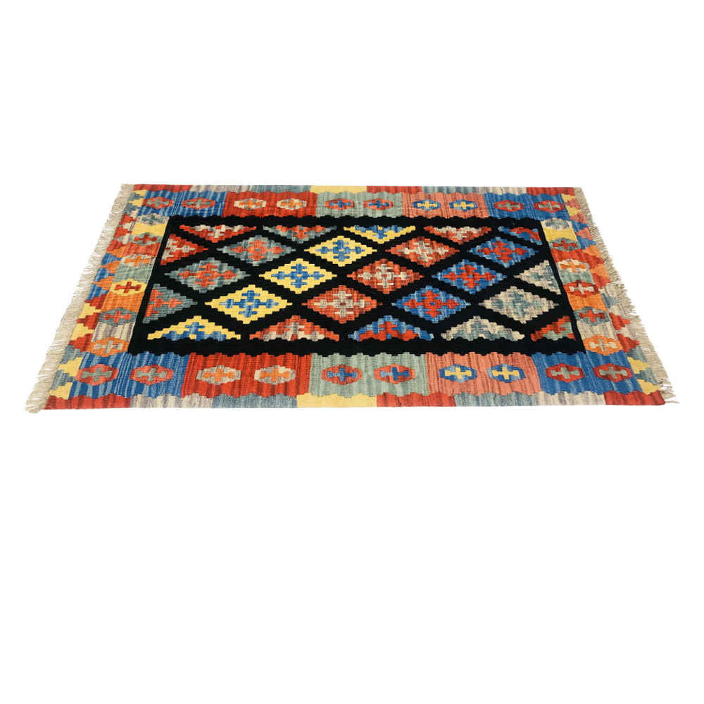 Firuzabad Viana Geometric Kilim Rug – Authentic Handwoven Persian Wool