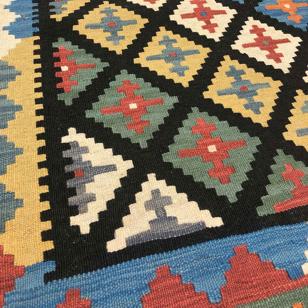 Firuzabad Zarin Geometric Kilim Rug – Authentic Handwoven Persian Wool