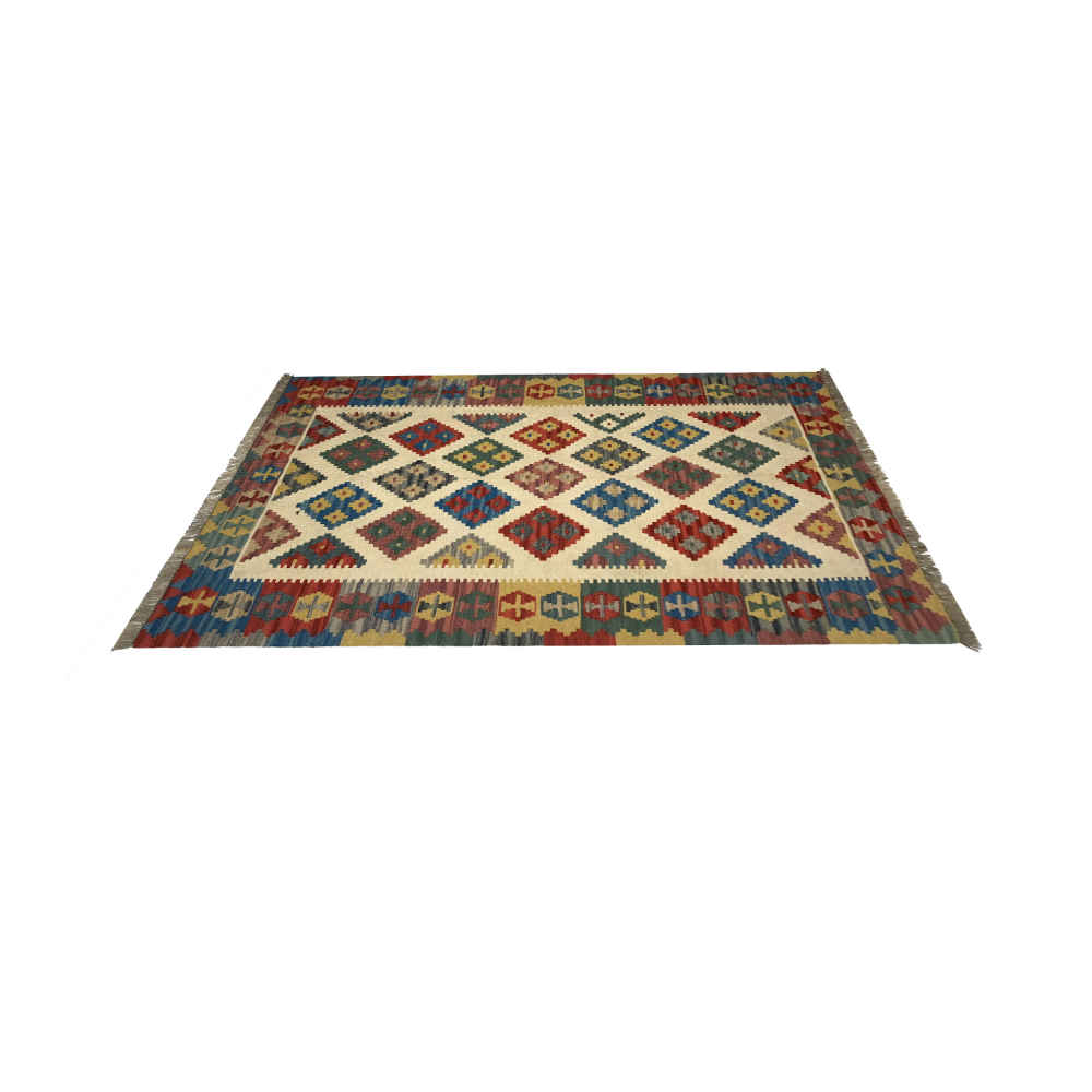Traditional Qashqai Kilim Rug – Authentic Handwoven Persian Wool>Product SKU <DKP-8597541