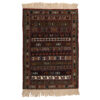 Hand-Knotted Persian Khorasan Maral Rug (All-over Geometric Pattern) - Brown Wool