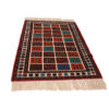 Hand-Knotted Persian Khorasan Katayoun Rug (Tribal Panel Design) - Red Wool