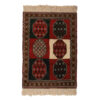 Hand-Knotted Persian Khorasan Raika Rug (Tribal Geometric Diamond) - Red Wool