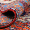 Hand-Knotted Persian Isfahan Rug (Classical Floral Medallion Pattern) - Orange Wool
