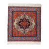 Hand-Knotted Persian Isfahan Rug (Classical Floral Medallion Pattern) - Orange Wool