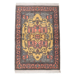 Hand-Knotted Persian Isfahan Hannah Rug (Classical Floral Medallion) – Orange Wool