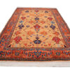 Hand-Knotted Persian Isfahan Vagireh Rug (Elegant All-over Floral) - Orange Wool