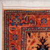 Hand-Knotted Persian Isfahan Vagireh Rug (Elegant All-over Floral) - Orange Wool