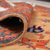 Hand-Knotted Persian Isfahan Vagireh Rug (Elegant All-over Floral) - Orange Wool