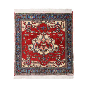 Hand-Knotted Persian Isfahan Yahya Rug (Classical Floral Medallion) – Red Wool