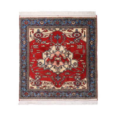 Hand-Knotted Persian Isfahan Yahya Rug (Classical Floral Medallion) - Red Wool