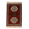 Hand-Knotted Persian Khorasan Javaneh Rug (Tribal All-over Floral) - Red Wool