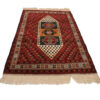 Hand-Knotted Persian Khorasan Soha Rug (Tribal Geometric Diamond) - Red Wool