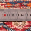 Hand-Knotted Persian Zanjan Bahram Rug (Tribal Geometric Medallion) - Red Wool