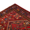Hand-Knotted Persian Zanjan Bahram Rug (Tribal Geometric Medallion) - Red Wool