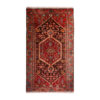 Hand-Knotted Persian Zanjan Tribal Rug (Traditional Geometric Medallion) - Red Wool